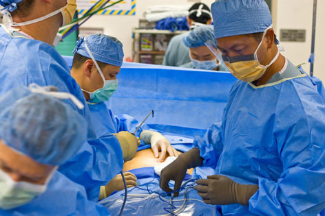 UC Irvine surgeons in operating room